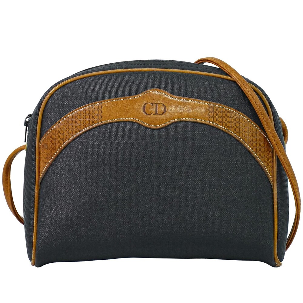 Christian Dior CD Shoulder bag Canvas and Leather